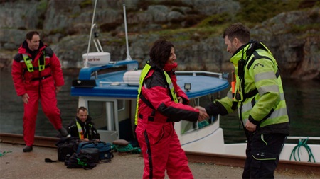 Karine Pignatel på besøk hos MOWI